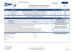 DEVIS PAL15-DT001N ET PLAN